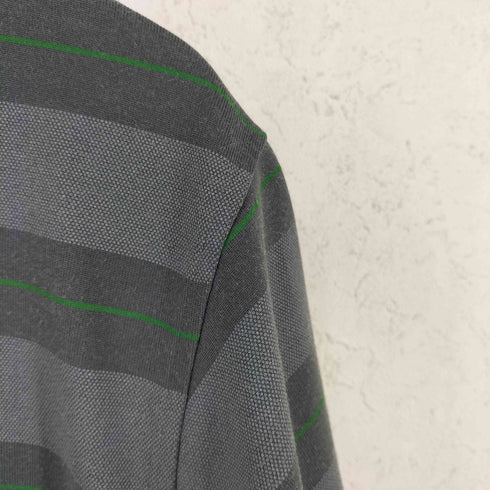 ステューシー Stussy 00s 紺タグ コットンポリ ボーダー 半袖 ポロシャツ メンズ Ⅼ