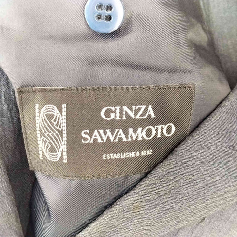 GINZA SAWAMOTO ギンザサワモト リネン100 背抜き シングル テーラードジャケット メンズ