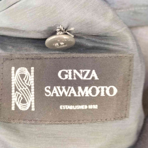 GINZA SAWAMOTO ギンザサワモト キッドモヘア混 背抜き シングルテーラード スーツセットアップ メンズ
