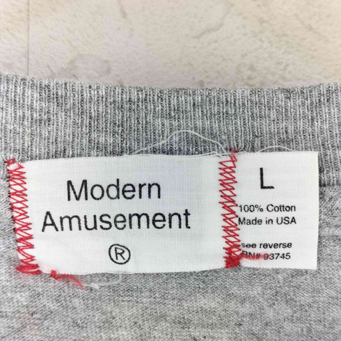 modern amusement モダンアミューズメント USA製 ロゴプリントTシャツ メンズ L