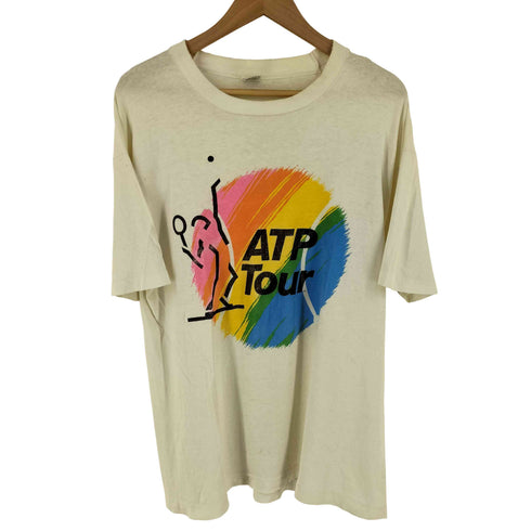 フルーツオブザルーム FRUIT OF THE LOOM 80S USA製 コットン テニス大会 プリント Tシャツ メンズ L