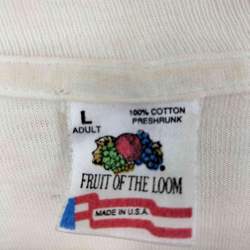 フルーツオブザルーム FRUIT OF THE LOOM 80S USA製 コットン テニス大会 プリント Tシャツ メンズ L