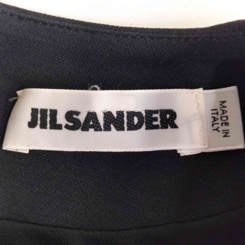 ジルサンダー JIL SANDER イタリア製 クルーネック コットン 七分袖 ワンピース レディース DE:36
