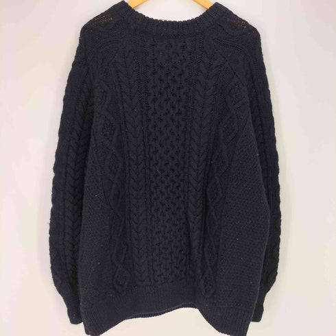 ビームスライツ BEAMS Lights essential BRITISH WOOL ケーブル クルーネック アランニット メンズ JPN:4