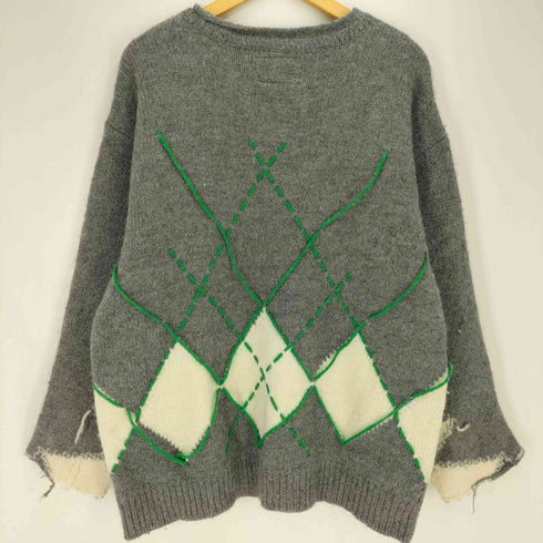 シュウオムフェム SYU. HOMME/FEMM Interstate Argyle アーガイル サイドジップ ウール ニット セーター メンズ JPN:2