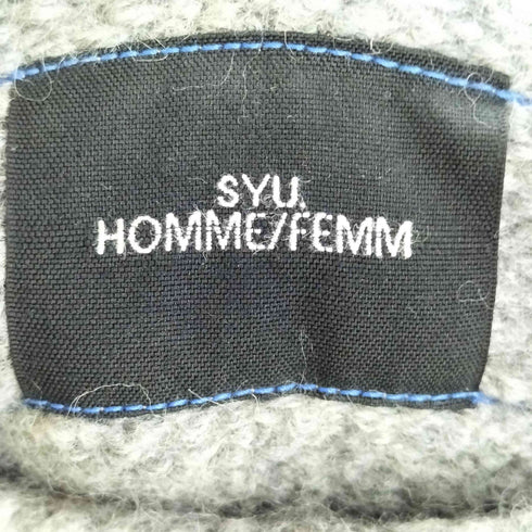 シュウオムフェム SYU. HOMME/FEMM Interstate Argyle アーガイル サイドジップ ウール ニット セーター メンズ JPN:2