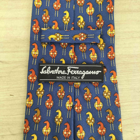 サルヴァトーレフェラガモ Salvatore Ferragamo 総柄シルクネクタイ メンズ