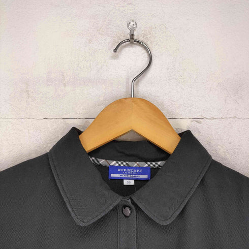 バーバリーブルーレーベル BURBERRY BLUE LABEL リボン袖 ホースロゴ 刺繍 ポロシャツ レディース JPN:38