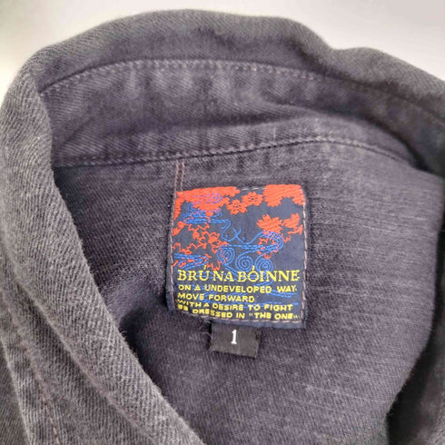 ブルーナボイン BRU NA BOINNE ヨークデザイン ウエスタンデニムシャツ メンズ JPN:1