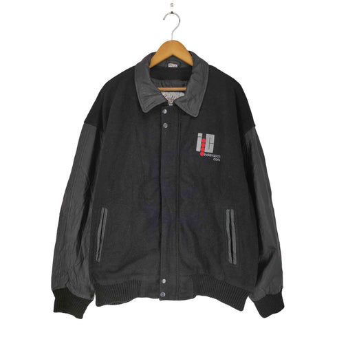 Cullinz Creek 襟袖レザー 企業ロゴ スタジャン メンズ 2XL