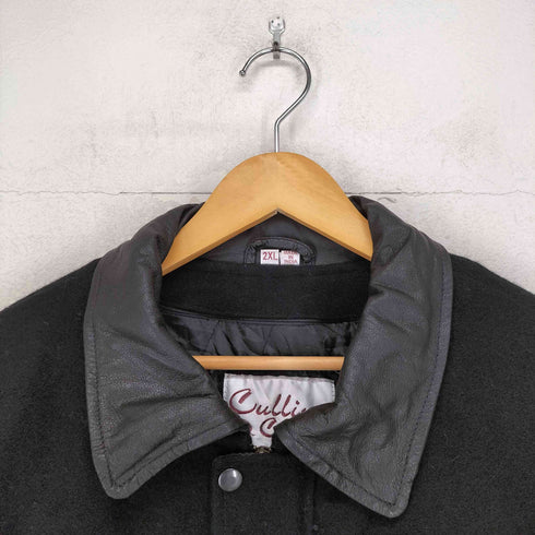 Cullinz Creek 襟袖レザー 企業ロゴ スタジャン メンズ 2XL
