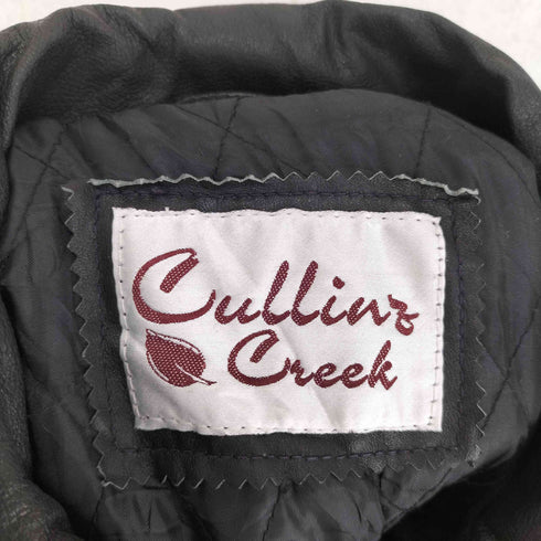 Cullinz Creek 襟袖レザー 企業ロゴ スタジャン メンズ 2XL