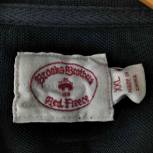 ブルックスブラザーズレッドフリース BROOKS BROTHERS REDFLEECE GFロゴ 鹿の子 S/S 半袖 ポロシャツ メンズ import:XXL