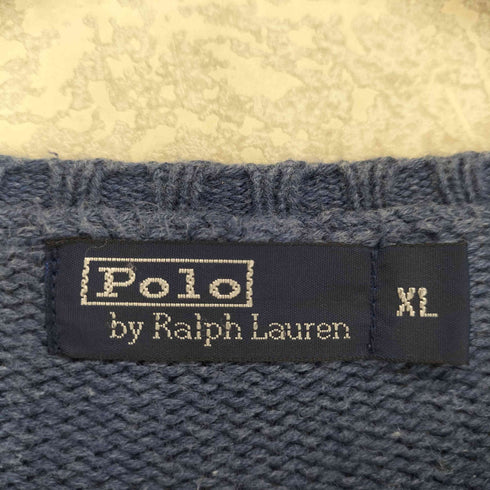 ポロバイラルフローレン Polo by RALPH LAUREN ポニー刺繍 クルーネック コットン ニット セーター メンズ XL