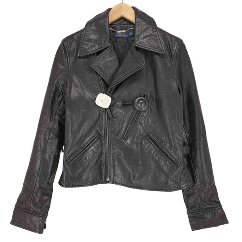 ポロバイラルフローレン Polo by RALPH LAUREN buffalo leather バッファローレザー 水牛革 ダブル ライダースジャケット レディース 4