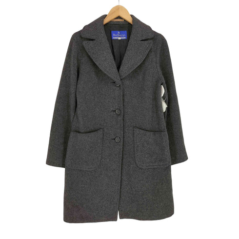 バーバリーズ BURBERRYS OF LONDON BLUE LABEL ウール ロング チェスター コート レディース 38