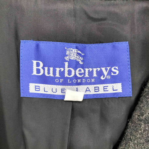 バーバリーズ BURBERRYS OF LONDON BLUE LABEL ウール ロング チェスター コート レディース 38