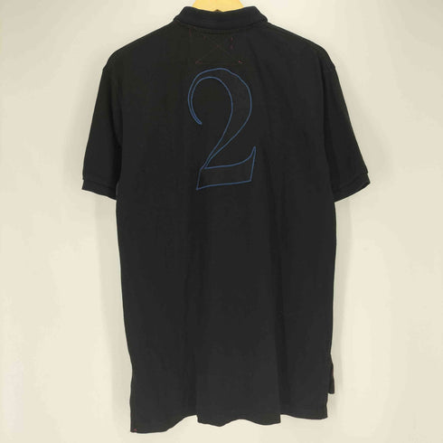 ポロバイラルフローレン Polo by RALPH LAUREN ビッグポニー エンブレム ナンバリング 鹿の子 S/S 半袖 ポロシャツ メンズ import:L