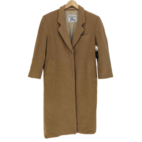 バーバリーズ BURBERRYS wool&cashmere ウール カシミヤ 比翼 ロング チェスター コート レディース