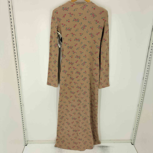 ホリデイ holiday SUPER RIB PUFF DRESS (FLOWER) スーパーリブパフドレス フラワー レディース
