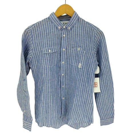 FINGER FOX AND SHIRTS リネンストライプボタンダウンシャツ メンズ JPN:XS