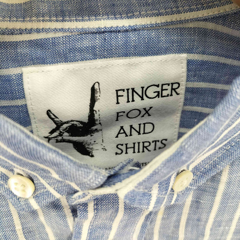 FINGER FOX AND SHIRTS リネンストライプボタンダウンシャツ メンズ JPN:XS