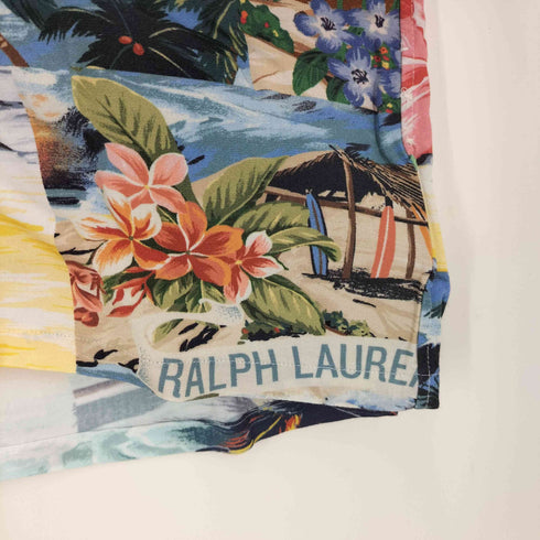 ポロバイラルフローレン Polo by RALPH LAUREN CLASSIC FIT PATCHWORK PRINT CAMP SHIRT クラシックフィット パッチワークプリント キャンプ シャツ メンズ import:XS