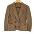 バーバリーズ BURBERRYS CASHMERE カシミヤ100% ダブルテーラードジャケット 胡桃ボタン レディース JPN:9号