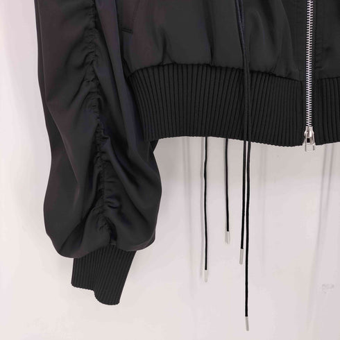 ファーファー furfur 25aw レースアップサテンブルゾン レディース ONE SIZE