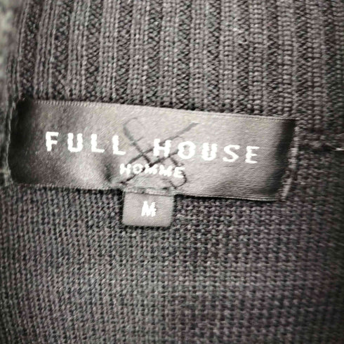 FULL HOUSE HOMME フルハウスオム ウール アクリル レザーステッチ ドライバーズニット domestic メンズ M