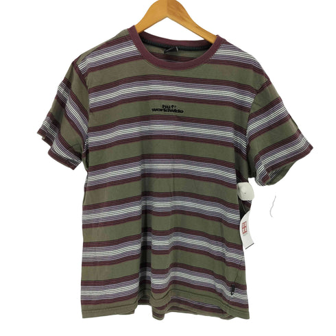 ハフ HUF ロゴ刺繍 ボーダー 半袖 Tシャツ メンズ XL
