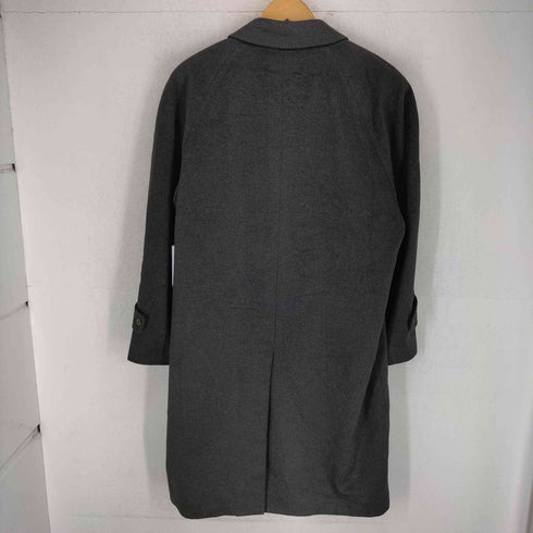 pure cashmere カシミヤ100% 比翼ステンカラーコート メンズ