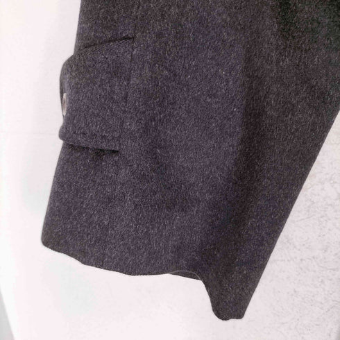 pure cashmere カシミヤ100% 比翼ステンカラーコート メンズ