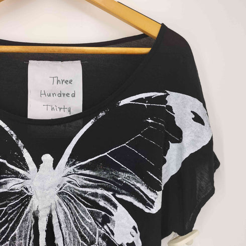 Three Hundred Thirty Days バタフライプリント 半袖 Tシャツ Y2K レディース