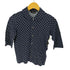 トリココムデギャルソン tricot COMME des GARCONS ドット柄 丸襟 5分袖シャツ レディース JPN:S