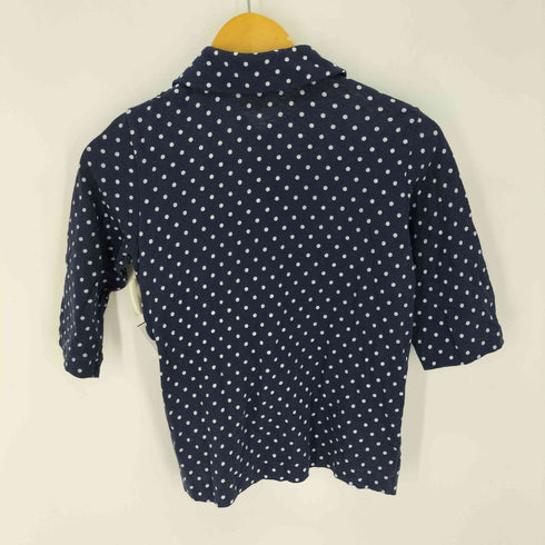 トリココムデギャルソン tricot COMME des GARCONS ドット柄 丸襟 5分袖シャツ レディース JPN:S