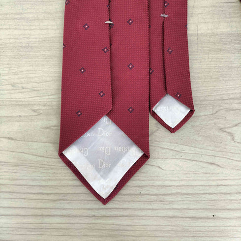 クリスチャンディオール Christian Dior MADE IN USA 小紋柄 シルクネクタイ メンズ