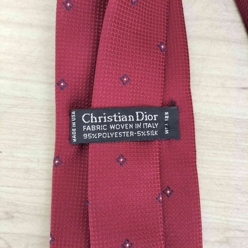 クリスチャンディオール Christian Dior MADE IN USA 小紋柄 シルクネクタイ メンズ