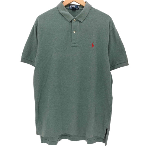 ポロバイラルフローレン Polo by RALPH LAUREN 90S ポニー 刺繍 S/S ポロシャツ メンズ import:L