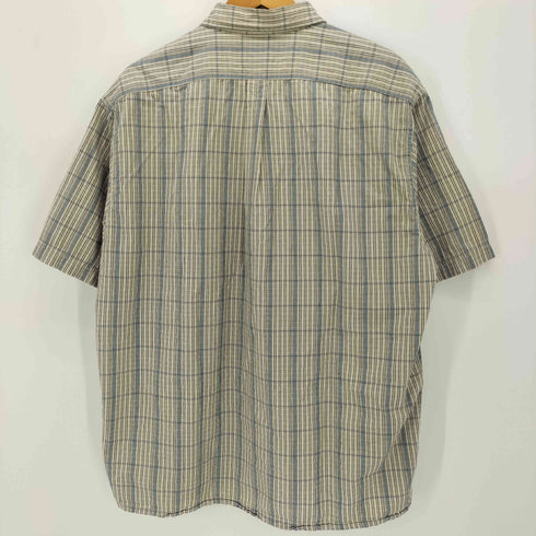 カルバンクラインジーンズ Calvin Klein Jeans ロゴ刺繍 チェック S/S レギュラーカラー シャツ メンズ import:L