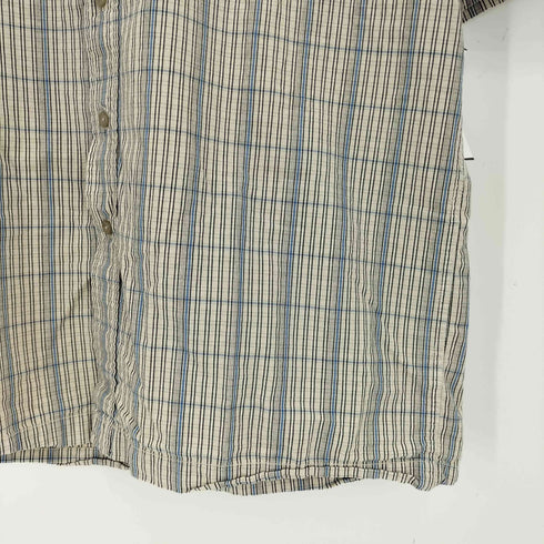 カルバンクラインジーンズ Calvin Klein Jeans ロゴ刺繍 チェック S/S レギュラーカラー シャツ メンズ import:L