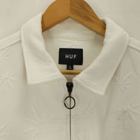 ハフ HUF PLANTLIFE JACQUARD ZIP SHIRT プラントライフ ジャガード ジップシャツ メンズ L