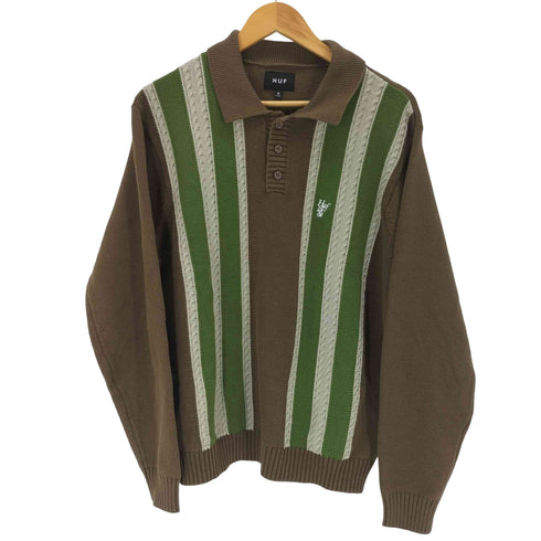 ハフ HUF CAMBRIDGE SWEATER ロゴ刺繍 ケンブリッジ セーター メンズ M