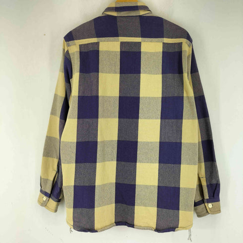 ヒューストン HOUSTON BLOCK CHECK VIYELLA SHIRT チェック柄 ダブルポケット シャツ メンズ import:XL