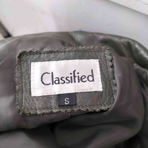 classified COW LEATHER 比翼レザーコート レディース JPN:S