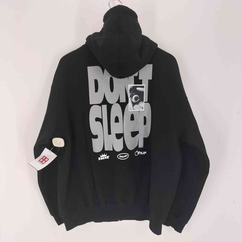 ハフ HUF DON'T SLEEP プリント ジップアップ パーカー メンズ L