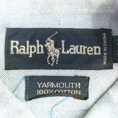 ラルフローレン RALPH LAUREN 90S YARMOUTH 配色ポニー ボタンダウン 長袖 シャツ メンズ JPN:1