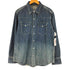 ヒューストン HOUSTON COTTON DENIM WESTERN SHIRT コットン デニム ウエスタンシャツ メンズ import:XL