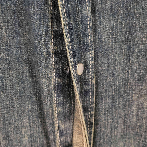 ヒューストン HOUSTON COTTON DENIM WESTERN SHIRT コットン デニム ウエスタンシャツ メンズ import:XL