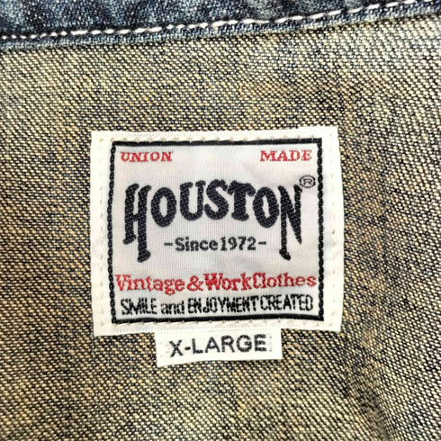ヒューストン HOUSTON COTTON DENIM WESTERN SHIRT コットン デニム ウエスタンシャツ メンズ import:XL